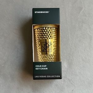 Starbucks Gold Studded Keychain Las Vegas Exclusive